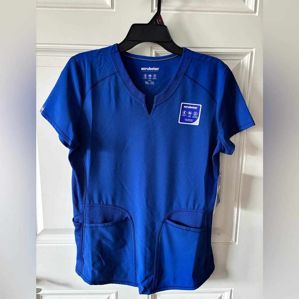Scrubstar Women's Royal Blue Short Sleeve Scrub Top